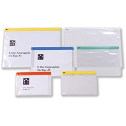5 Star Zip Bags Polypropylene A4 Ref [Pack 30]